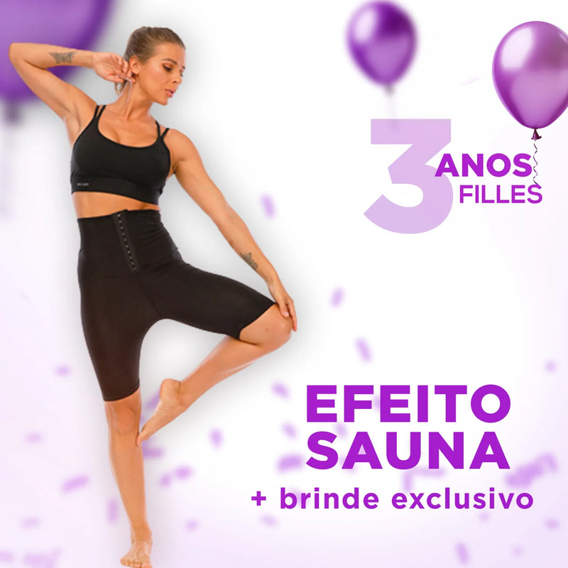 Shorts Sweat Efeito Sauna + Brinde Exclusivo